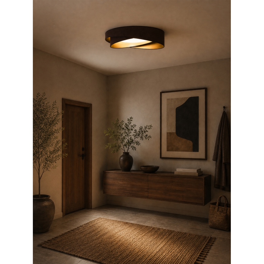 BRILAGI - LED Ceiling Light VELVET TWIST LED/24W/230V 4000K Ø 55 cm brown/gold