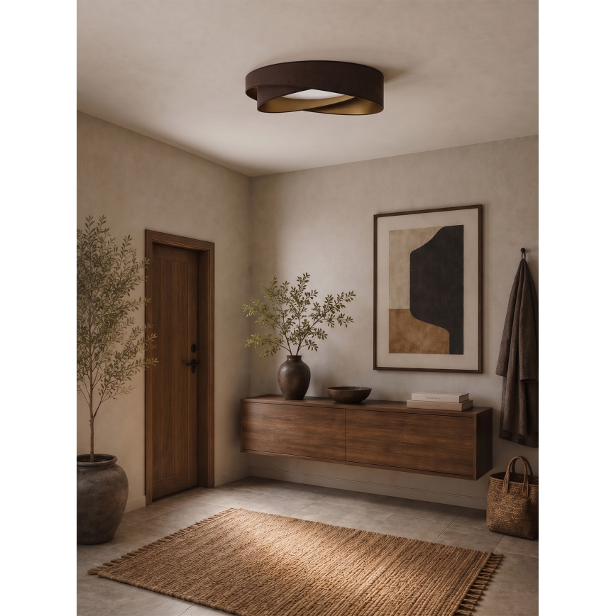 BRILAGI - LED Ceiling Light VELVET TWIST LED/24W/230V 4000K Ø 55 cm brown/gold