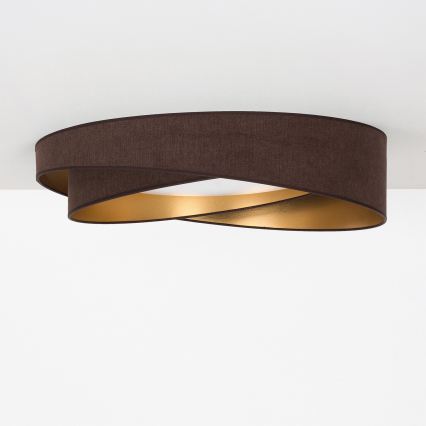 BRILAGI - LED Ceiling Light VELVET TWIST LED/24W/230V 4000K Ø 55 cm brown/gold