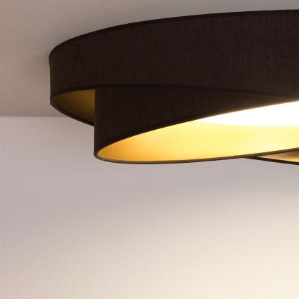 BRILAGI - LED Ceiling Light VELVET TWIST LED/24W/230V 4000K Ø 55 cm brown/gold