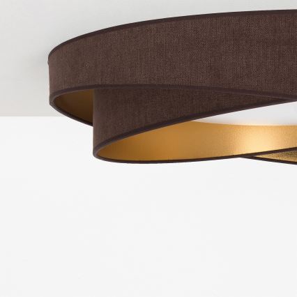 BRILAGI - LED Ceiling Light VELVET TWIST LED/24W/230V 4000K Ø 55 cm brown/gold