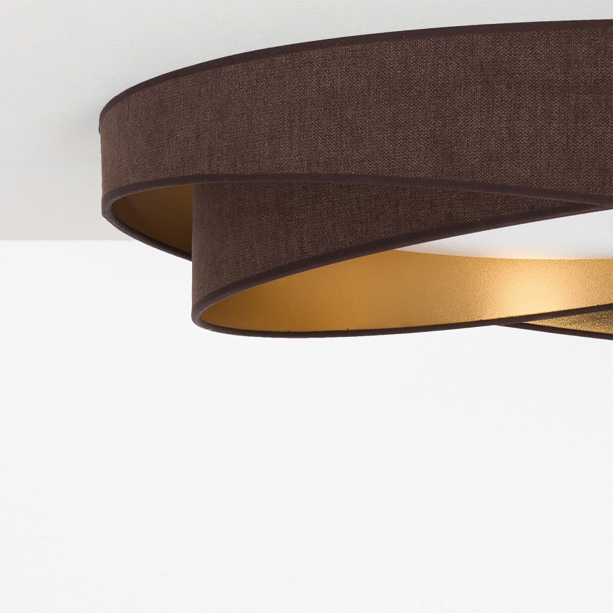 BRILAGI - LED Ceiling Light VELVET TWIST LED/24W/230V 4000K Ø 55 cm brown/gold