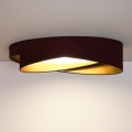 BRILAGI - LED Ceiling Light VELVET TWIST LED/24W/230V 4000K Ø 55 cm burgundy/gold