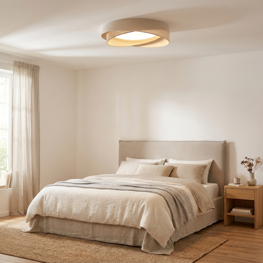 BRILAGI - LED Ceiling Light VELVET TWIST LED/24W/230V 4000K Ø 55 cm cream/beige