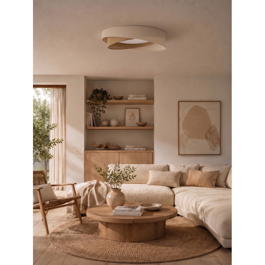 BRILAGI - LED Ceiling Light VELVET TWIST LED/24W/230V 4000K Ø 55 cm cream/beige