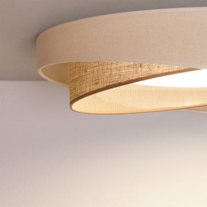 BRILAGI - LED Ceiling Light VELVET TWIST LED/24W/230V 4000K Ø 55 cm cream/beige