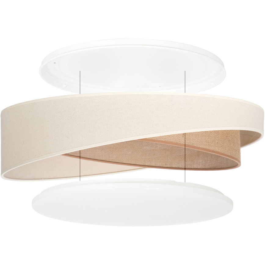 BRILAGI - LED Ceiling Light VELVET TWIST LED/24W/230V 4000K Ø 55 cm cream/beige