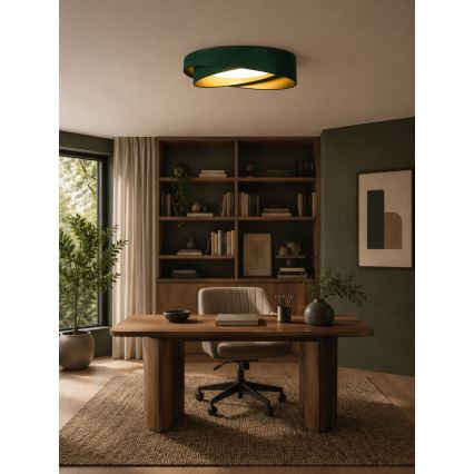 BRILAGI - LED Ceiling light VELVET TWIST LED/24W/230V 4000K Ø 55 cm green/gold
