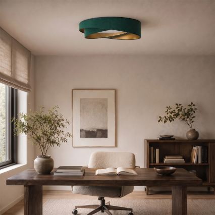 BRILAGI - LED Ceiling light VELVET TWIST LED/24W/230V 4000K Ø 55 cm green/gold