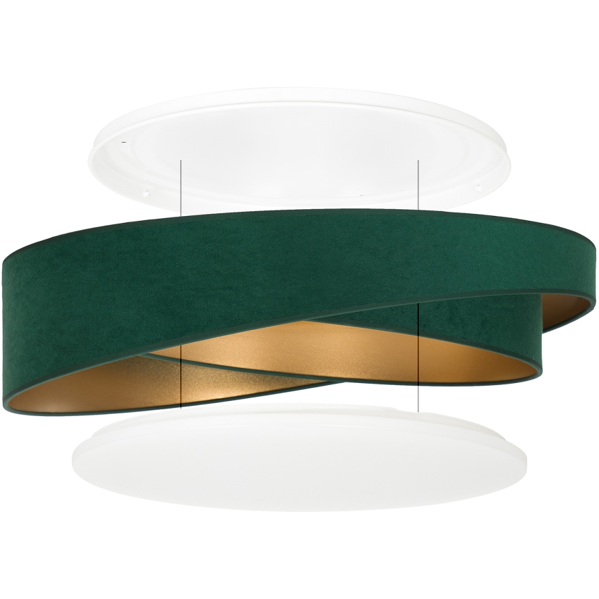 BRILAGI - LED Ceiling light VELVET TWIST LED/24W/230V 4000K Ø 55 cm green/gold
