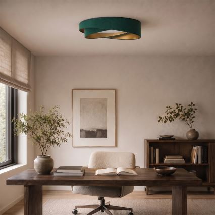 BRILAGI - LED Ceiling light VELVET TWIST LED/24W/230V 4000K Ø 55 cm green/gold