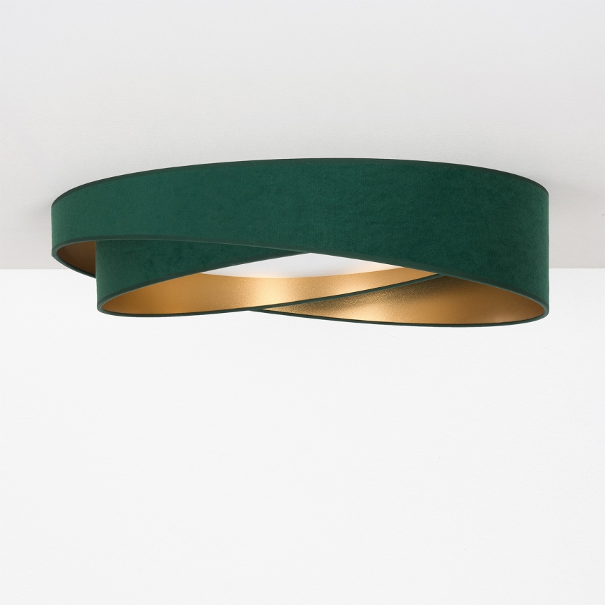 BRILAGI - LED Ceiling light VELVET TWIST LED/24W/230V 4000K Ø 55 cm green/gold