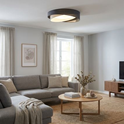 BRILAGI - LED Ceiling Light VELVET TWIST LED/24W/230V 4000K Ø 55 cm gray/cream