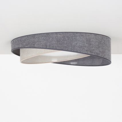 BRILAGI - LED Ceiling Light VELVET TWIST LED/24W/230V 4000K Ø 55 cm gray/cream