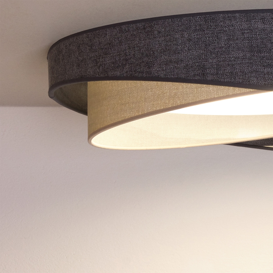 BRILAGI - LED Ceiling Light VELVET TWIST LED/24W/230V 4000K Ø 55 cm gray/cream