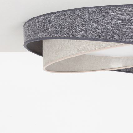 BRILAGI - LED Ceiling Light VELVET TWIST LED/24W/230V 4000K Ø 55 cm gray/cream