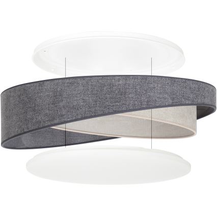 BRILAGI - LED Ceiling Light VELVET TWIST LED/24W/230V 4000K Ø 55 cm gray/cream