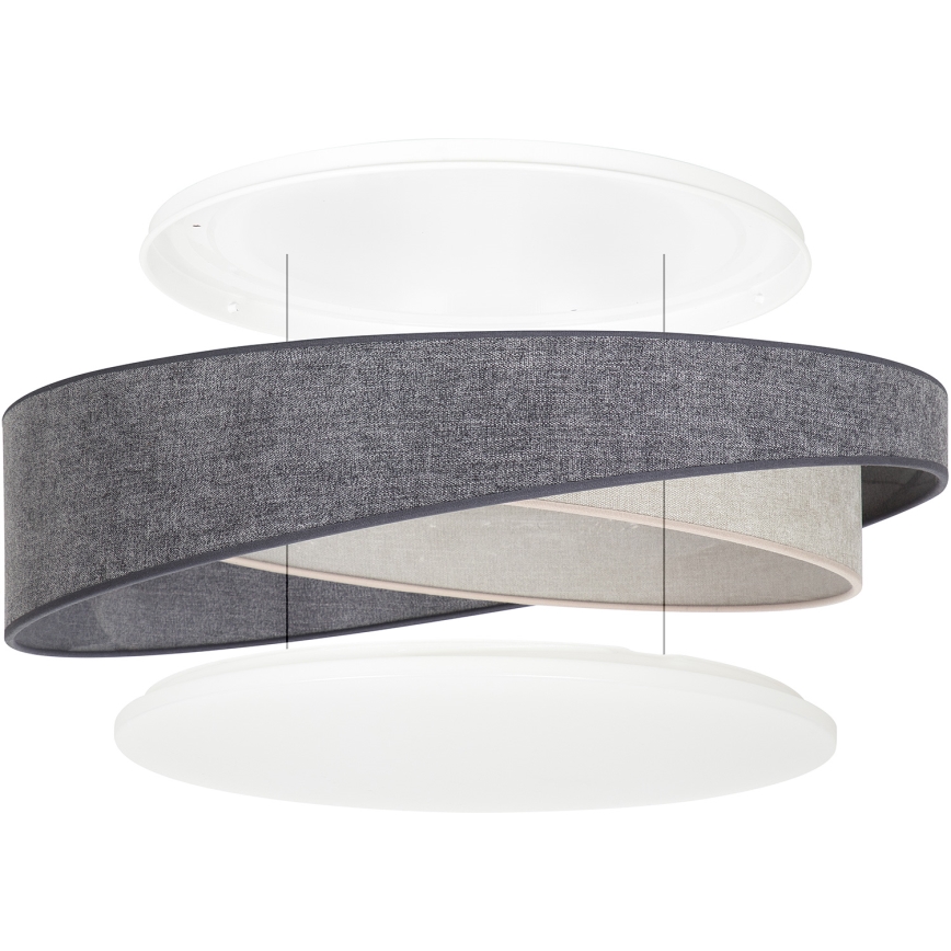 BRILAGI - LED Ceiling Light VELVET TWIST LED/24W/230V 4000K Ø 55 cm gray/cream