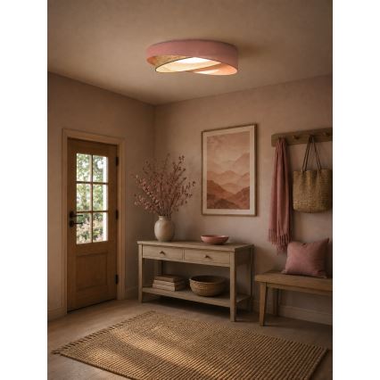 BRILAGI - LED ceiling light VELVET TWIST LED/24W/230V 4000K Ø 55 cm pink/beige