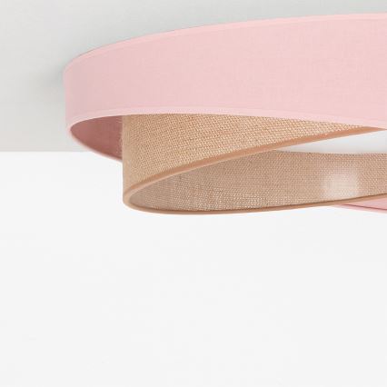 BRILAGI - LED ceiling light VELVET TWIST LED/24W/230V 4000K Ø 55 cm pink/beige