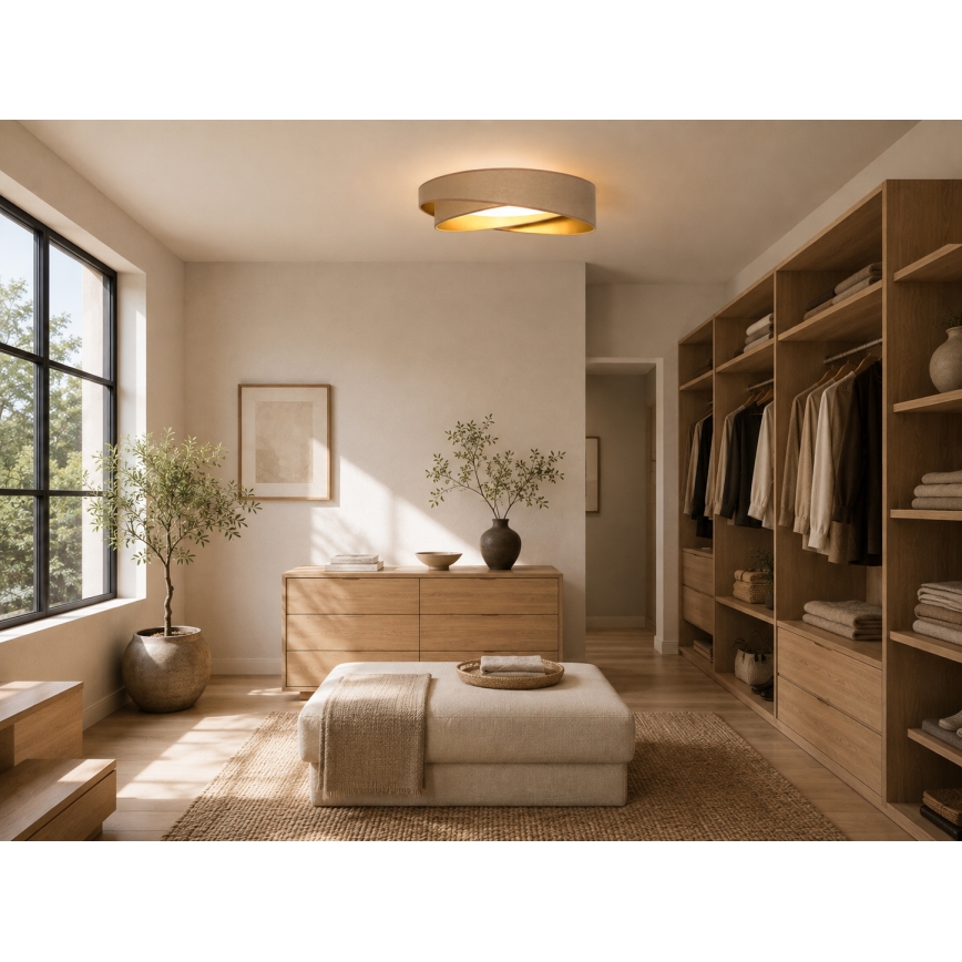 BRILAGI - LED Ceiling light VELVET TWIST LED/24W/230V 4000K Ø 55 cm white/gold