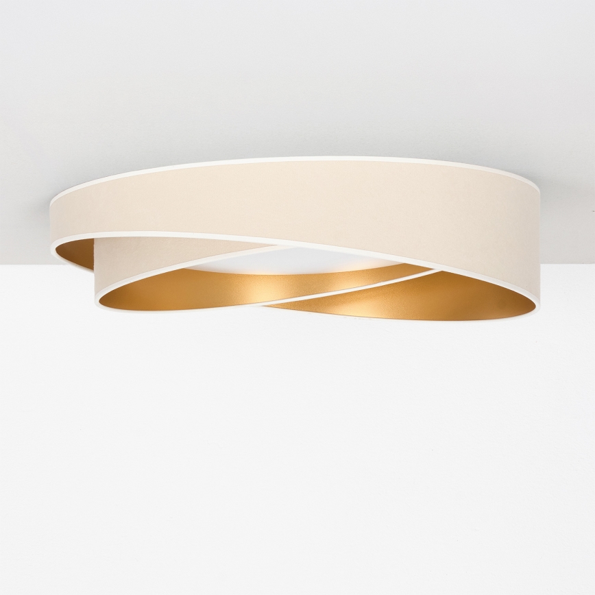 BRILAGI - LED Ceiling light VELVET TWIST LED/24W/230V 4000K Ø 55 cm white/gold