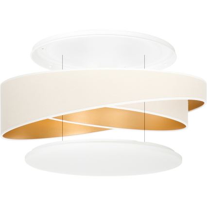 BRILAGI - LED Ceiling light VELVET TWIST LED/24W/230V 4000K Ø 55 cm white/gold