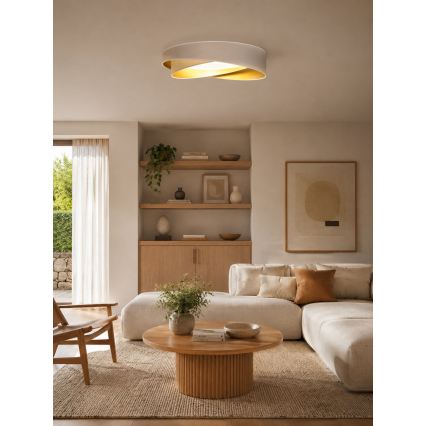 BRILAGI - LED Ceiling Light VELVET TWIST LED/24W/230V 4000K Ø 55 cm white/gold