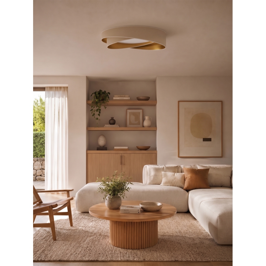 BRILAGI - LED Ceiling Light VELVET TWIST LED/24W/230V 4000K Ø 55 cm white/gold