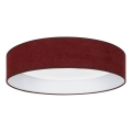 Brilagi - LED Ceiling Light VELVET VARI LED/24W/230V 3000/4000/6500K Ø 45 cm burgundy