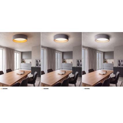 BRILAGI - VELVET VARI LED Ceiling Light LED/24W/230V 3000/4000/6500K Ø 45 cm grey/gold