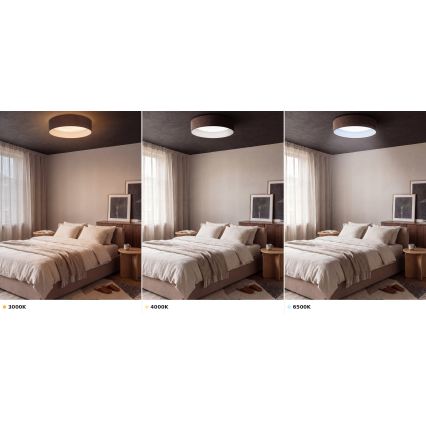BRILAGI - VELVET VARI LED Ceiling Light LED/24W/230V 3000/4000/6500K Ø 45 cm brown