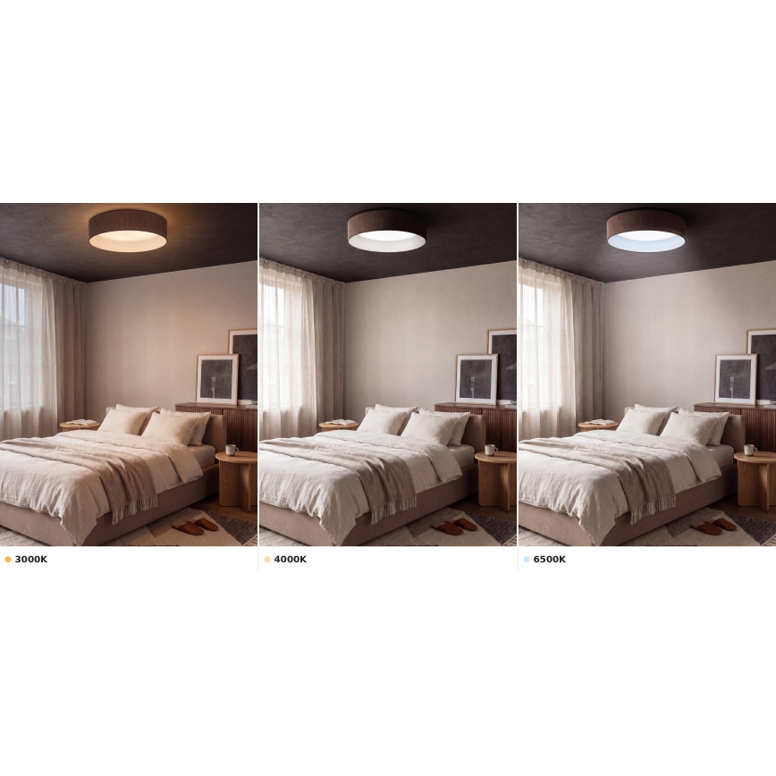 BRILAGI - VELVET VARI LED Ceiling Light LED/24W/230V 3000/4000/6500K Ø 45 cm brown