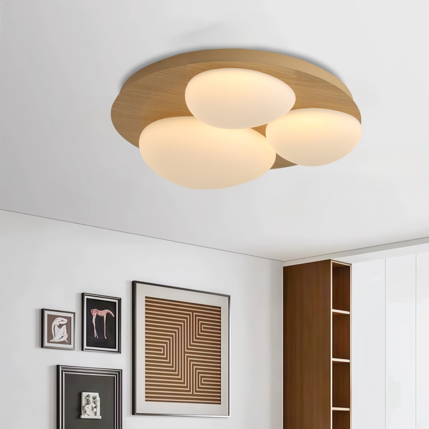 Brilagi - LED Ceiling Light VISBY WOOD LED/36W/230V Ø 50 cm brown