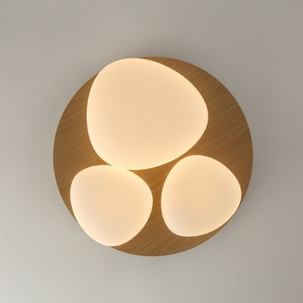 Brilagi - LED Ceiling Light VISBY WOOD LED/36W/230V Ø 50 cm brown