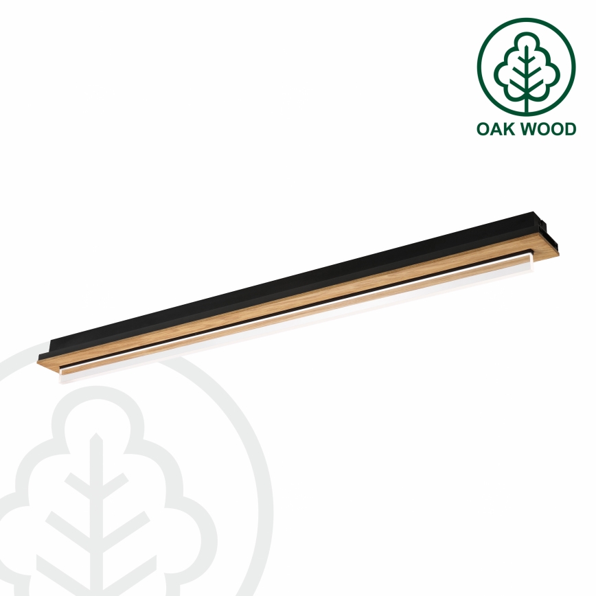 Brilagi - LED Ceiling Light WOODY FLAT LED/25W/230V oak/black