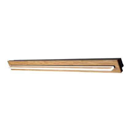 Brilagi - LED Ceiling Light WOODY FLAT LED/25W/230V oak/black