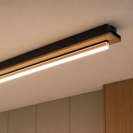 Brilagi - LED Ceiling Light WOODY FLAT LED/25W/230V oak/black
