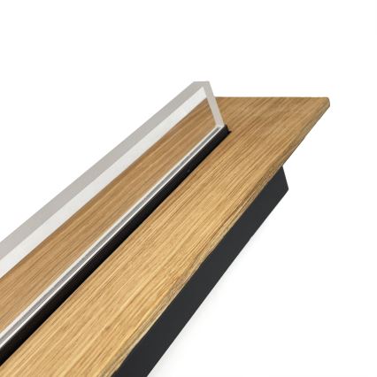 Brilagi - LED Ceiling Light WOODY FLAT LED/25W/230V oak/black