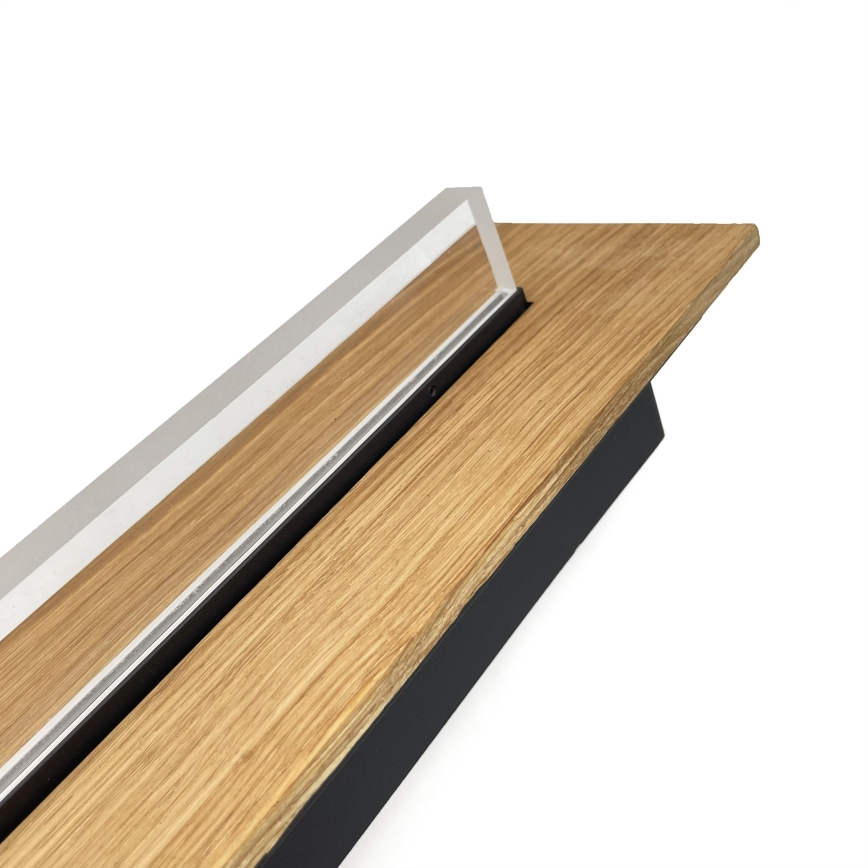 Brilagi - LED Ceiling Light WOODY FLAT LED/25W/230V oak/black