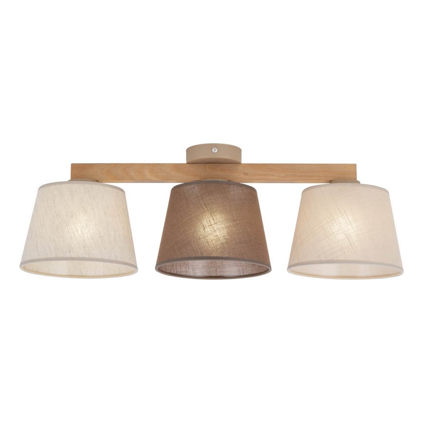 BRILAGI - LED Ceiling-mounted chandelier LATTE 3xE27/15W/230V pine/mix