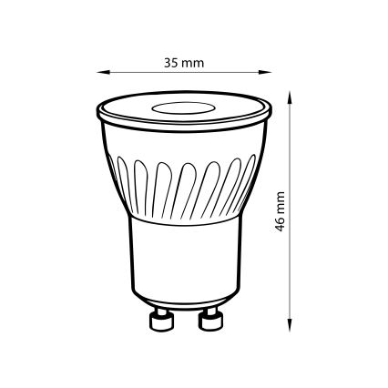 BRILAGI - LED Ceramic Bulb GU10-MR11/5W/230V 3000K White