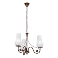 Brilagi - LED Chandelier on a chain COTTAGE 3xE14/40W/230V brown/white