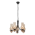 Brilagi - LED Chandelier on a chain COTTAGE 5xE14/40W/230V beech/brown