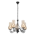 Brilagi - LED Chandelier on a chain COTTAGE 5xE14/40W/230V black/brown