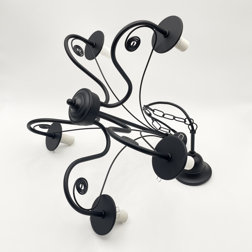 Brilagi - LED Chandelier on a chain COTTAGE 5xE14/40W/230V black/white
