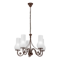 Brilagi - LED Chandelier on a chain COTTAGE 5xE14/40W/230V brown/white