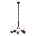 Brilagi - LED Chandelier on a chain COTTAGE 5xE14/40W/230V oak/white