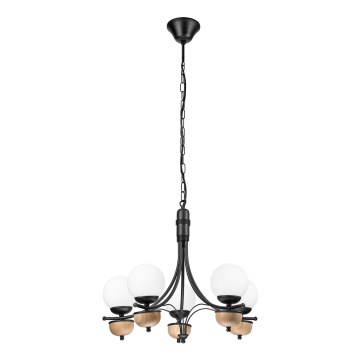 Brilagi - LED Chandelier on a chain COTTAGE 5xG9/40W/230V beech/white