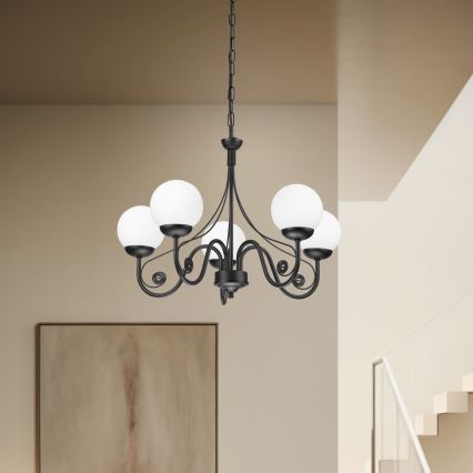 Brilagi - LED Chandelier on a chain COTTAGE 5xG9/40W/230V black/white